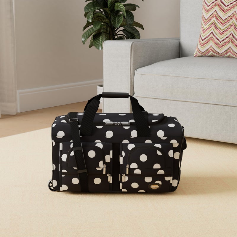 Rockland Rolling Duffel Bag, BLACKDOT, 22" - Image 2